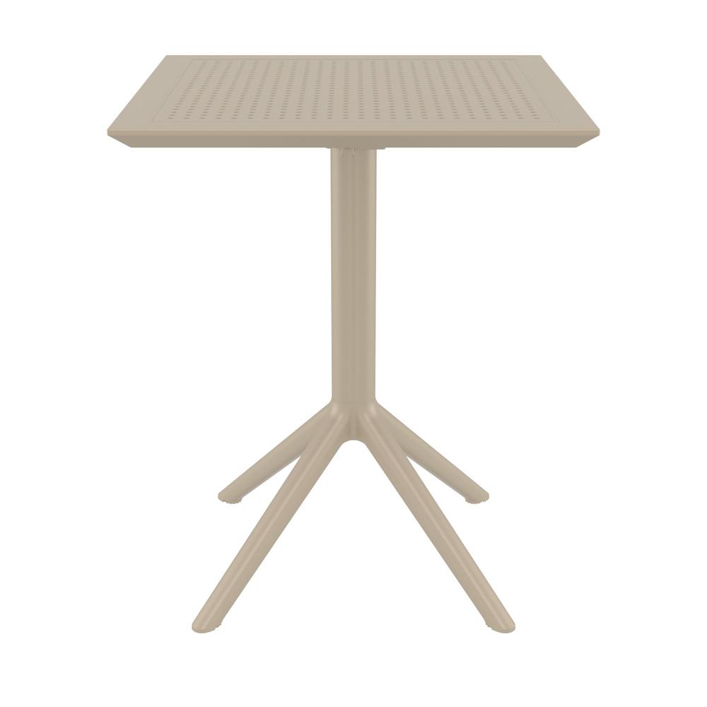 Sky Square Folding Table 24 inch Taupe. Picture 4