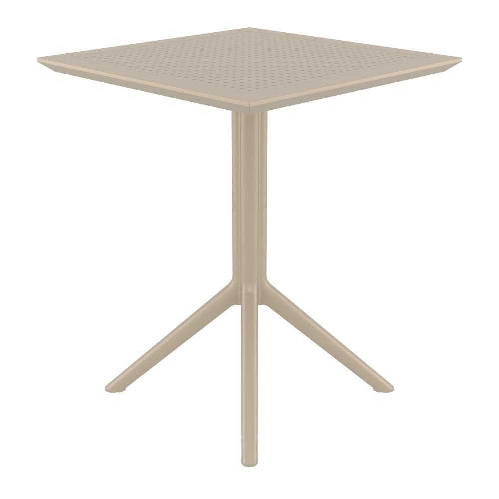 Sky Square Folding Table 24 inch Taupe. Picture 5