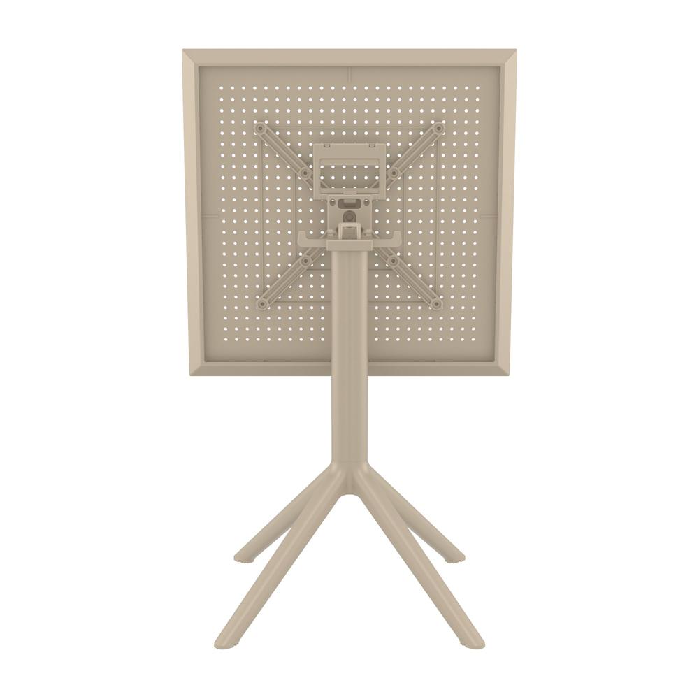Sky Square Folding Table 24 inch Taupe. Picture 6
