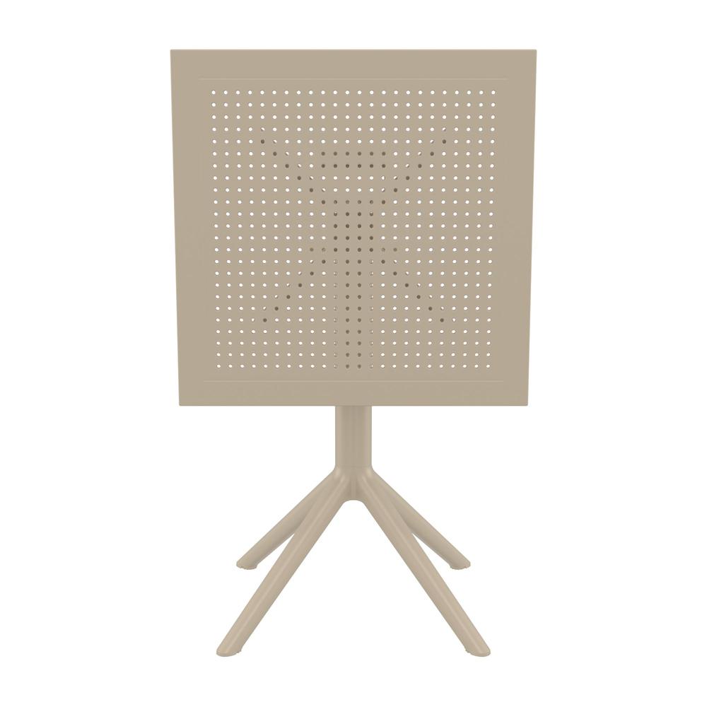 Sky Square Folding Table 24 inch Taupe. Picture 8