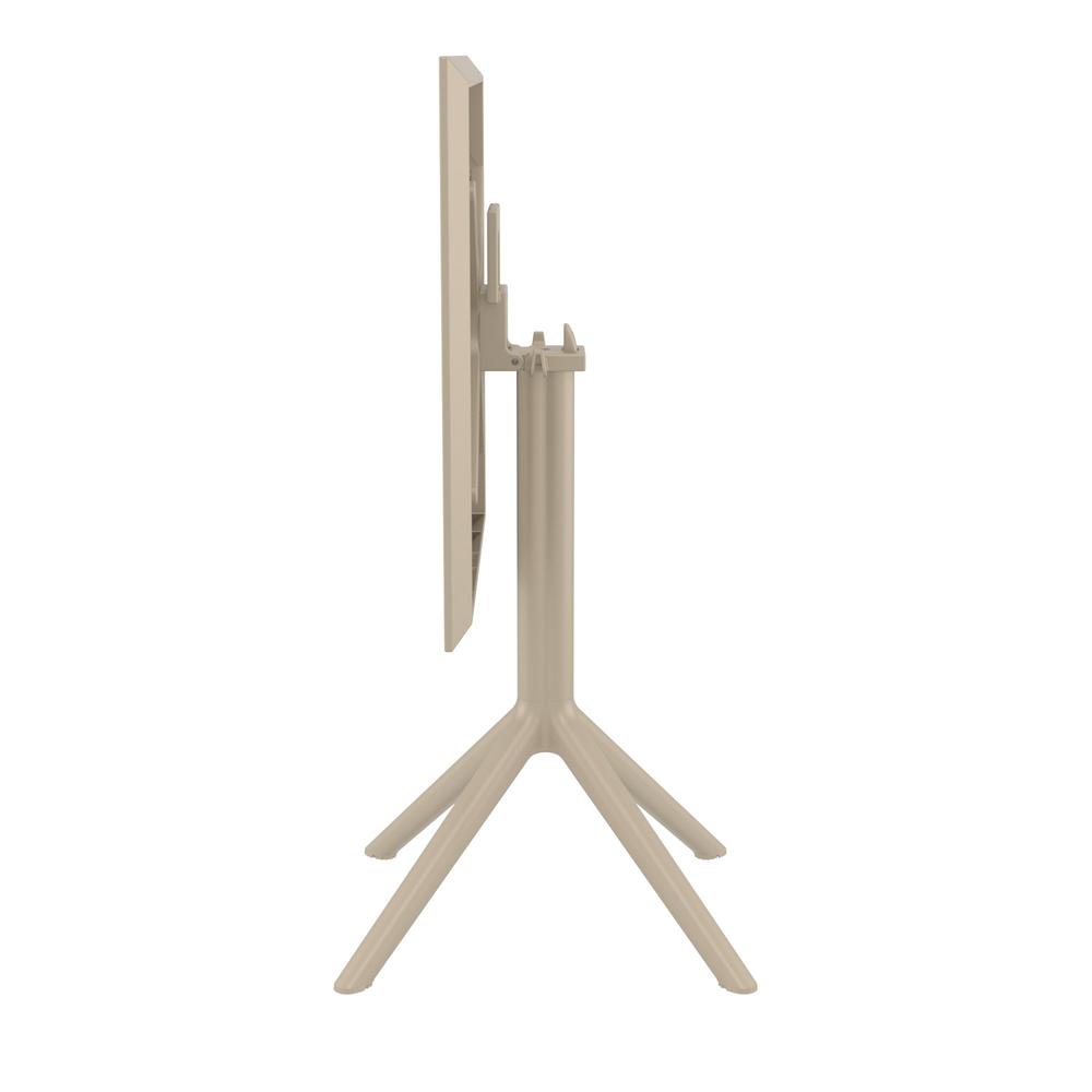 Sky Square Folding Table 24 inch Taupe. Picture 10