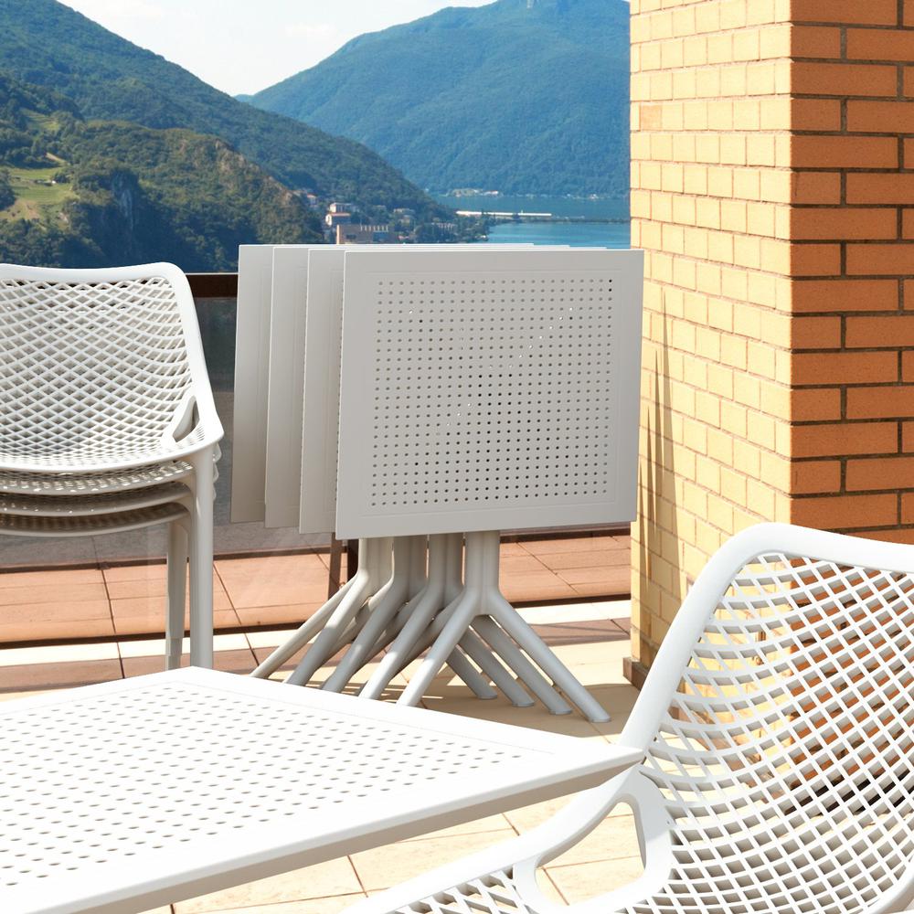 Sky Square Folding Table 24 inch White. Picture 2