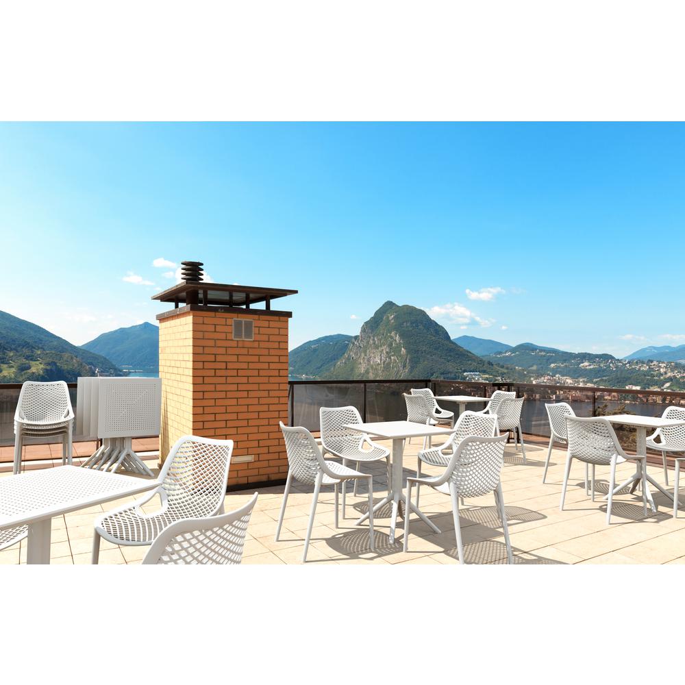 Sky Square Folding Table 24 inch White. Picture 3