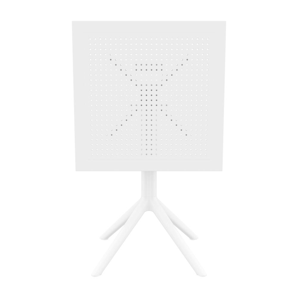 Sky Square Folding Table 24 inch White. Picture 9