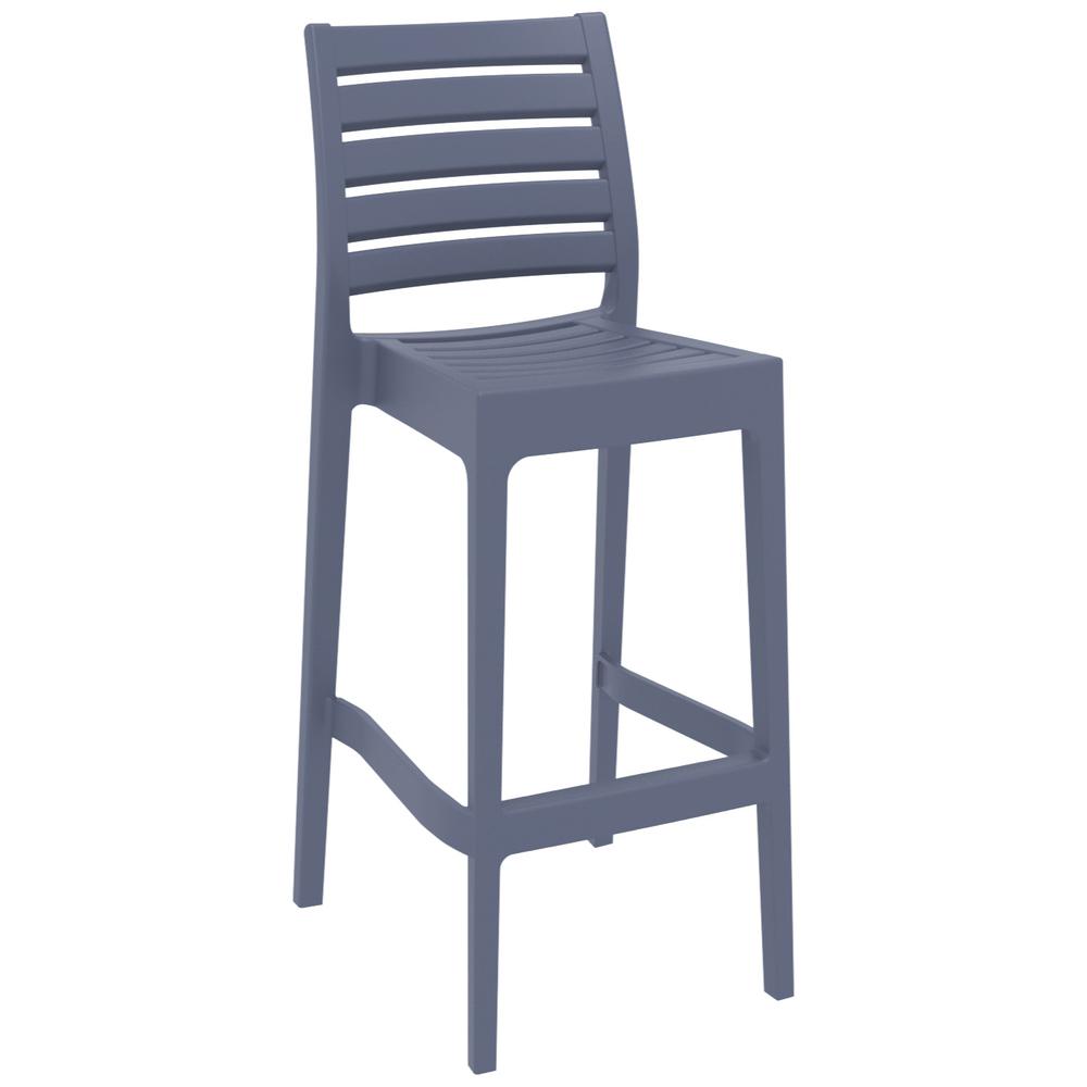 Sky Ares Square Bar Set with 2 Barstools Dark Gray. Picture 2