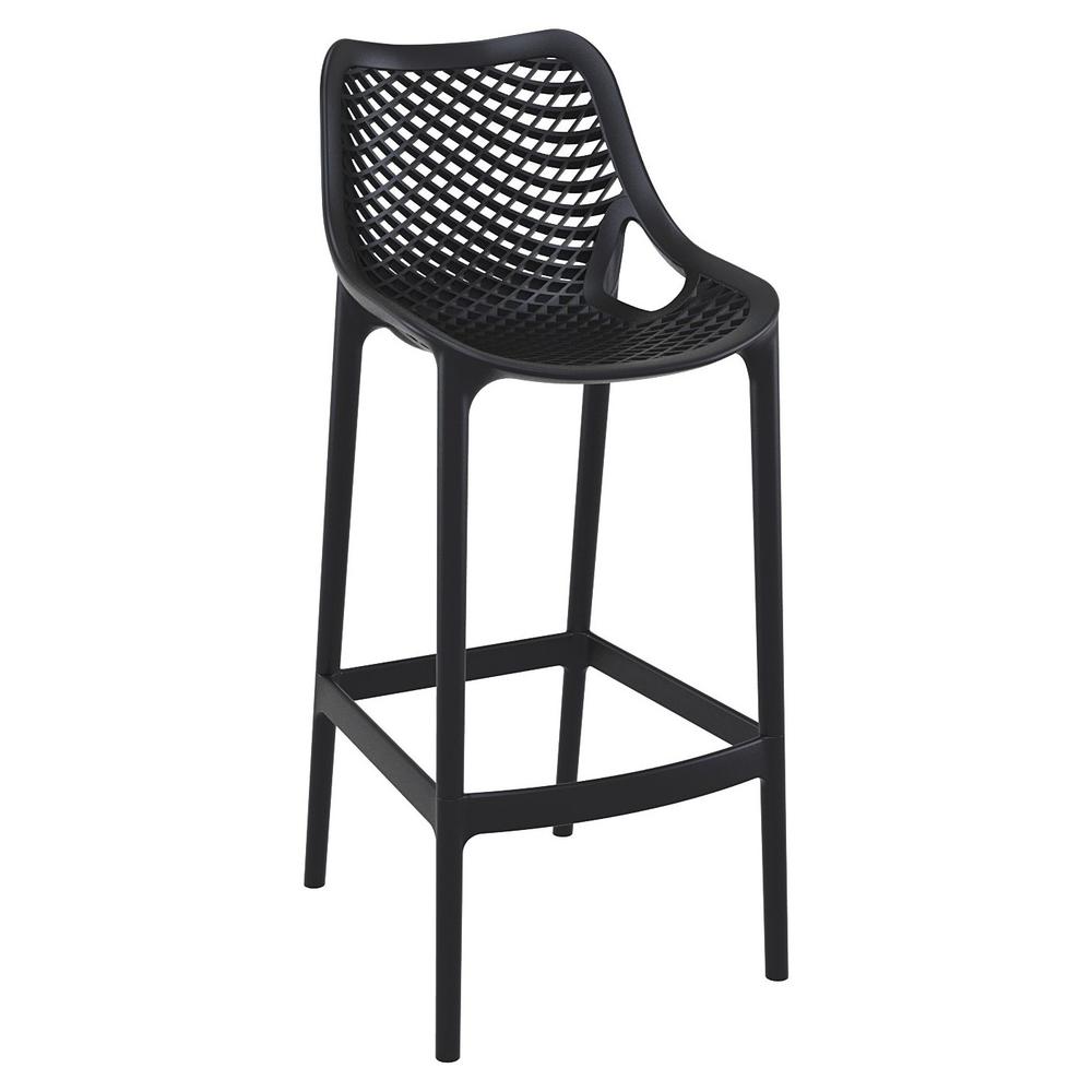 Sky Air Square Bar Set with 2 Barstools Black. Picture 2