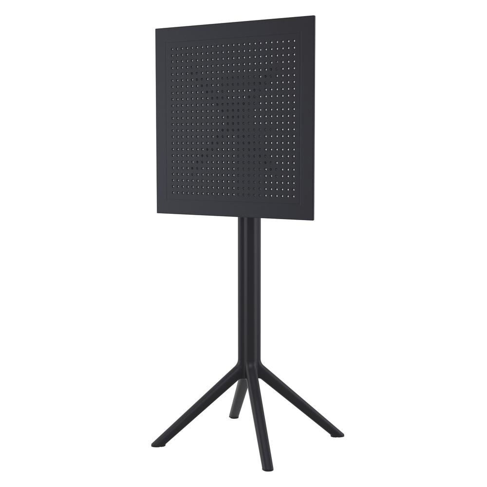 Sky Air Square Bar Set with 2 Barstools Black. Picture 4