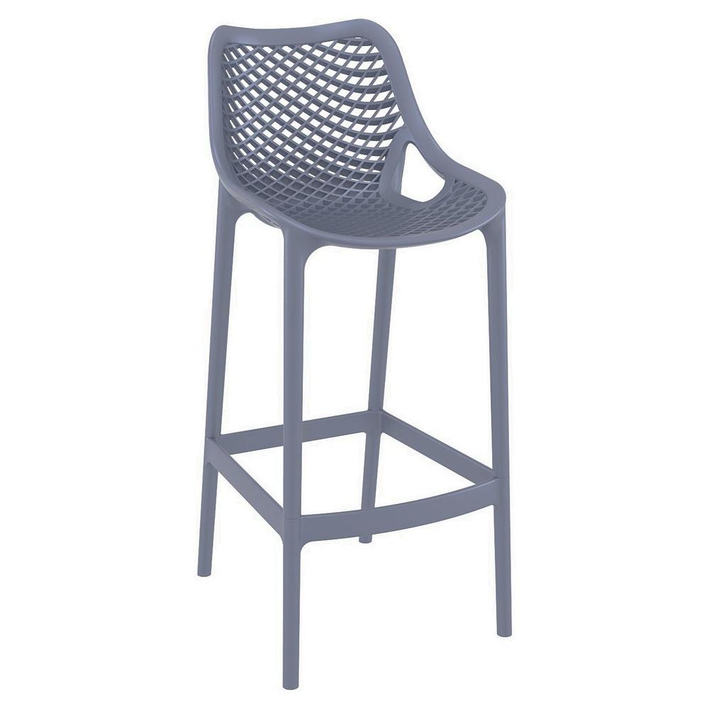 Sky Air Square Bar Set with 2 Barstools Dark Gray. Picture 2
