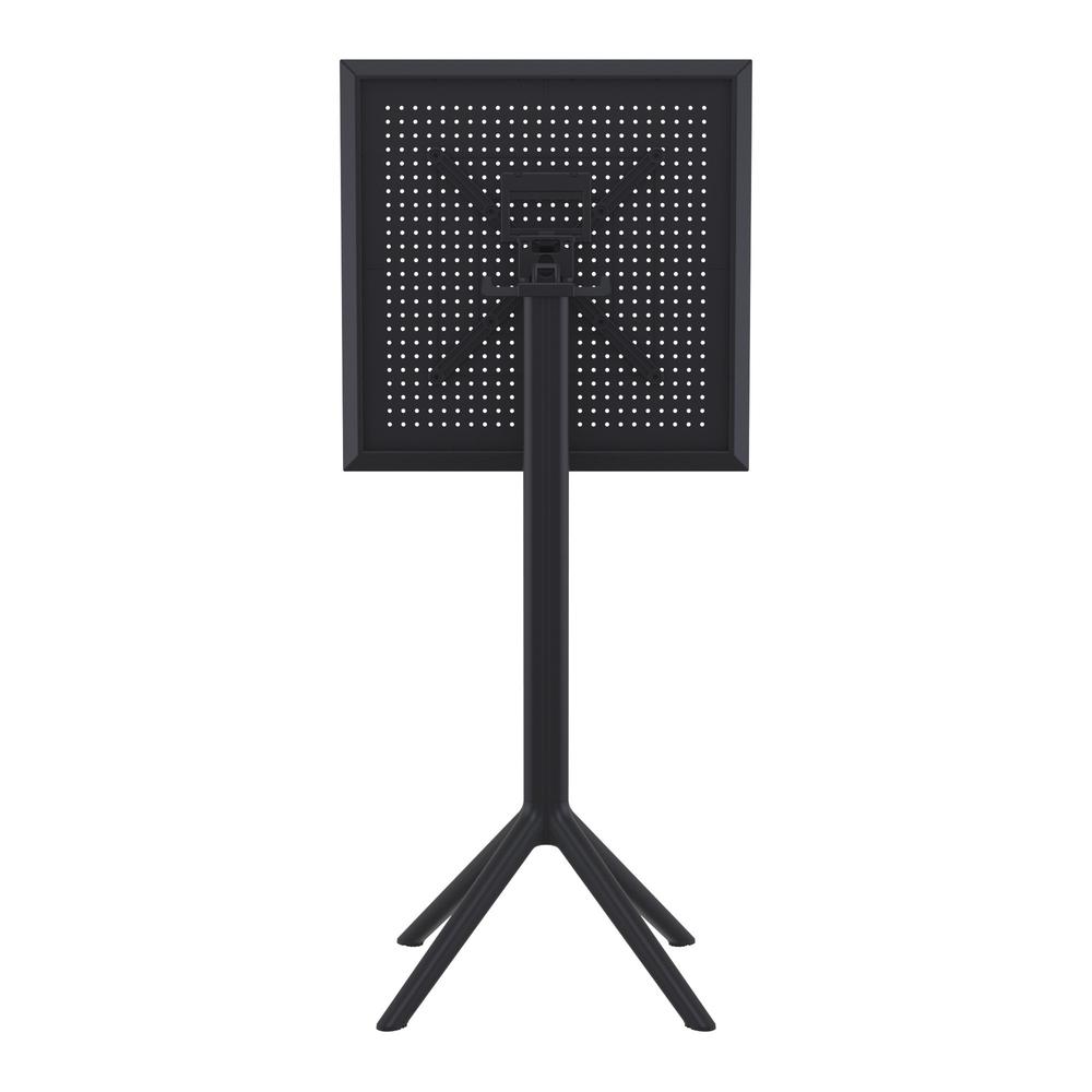 Sky Square Folding Bar Table 24 inch Black. Picture 5