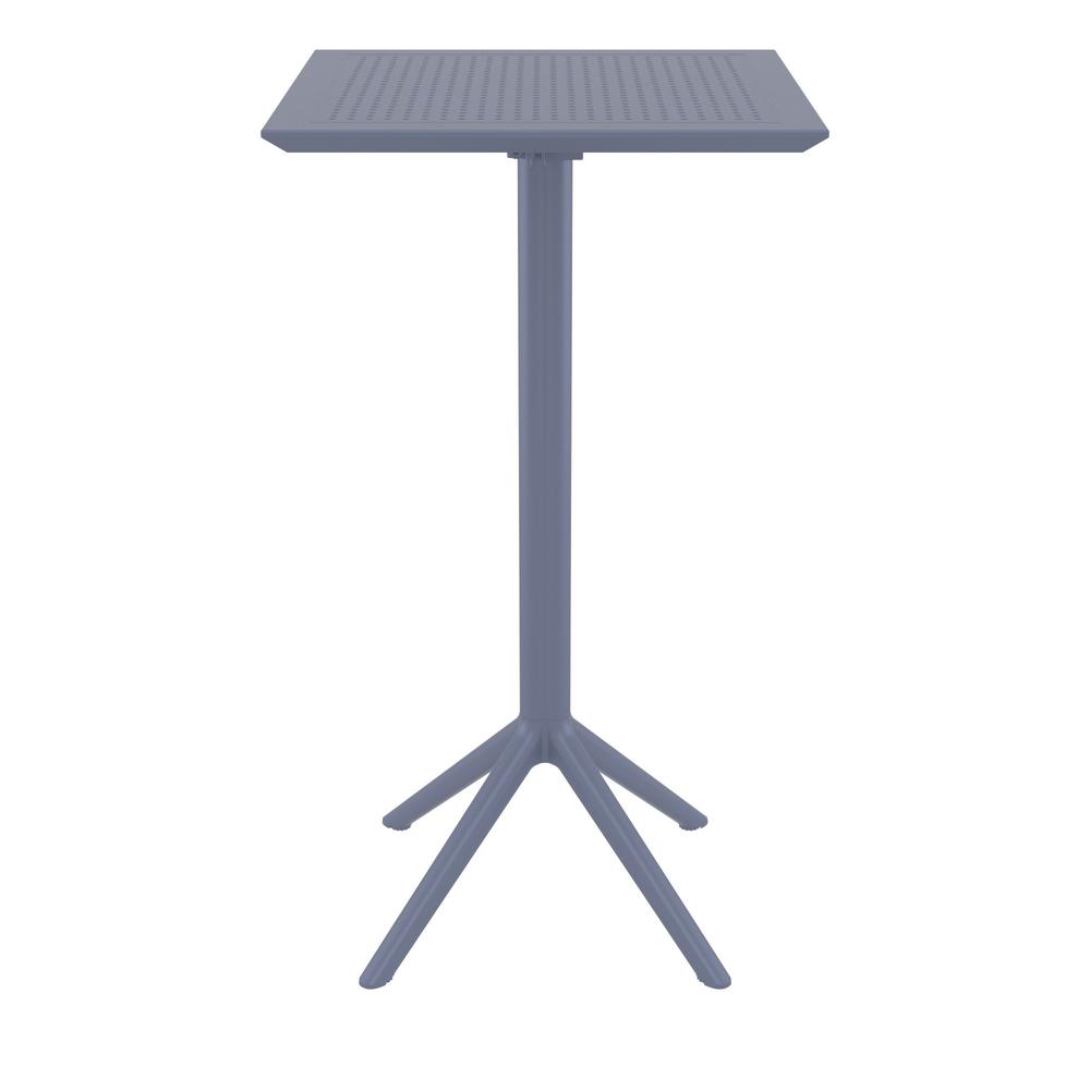 Sky Square Folding Bar Table 24 inch Dark Gray. Picture 3