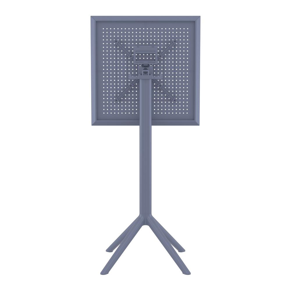 Sky Square Folding Bar Table 24 inch Dark Gray. Picture 5