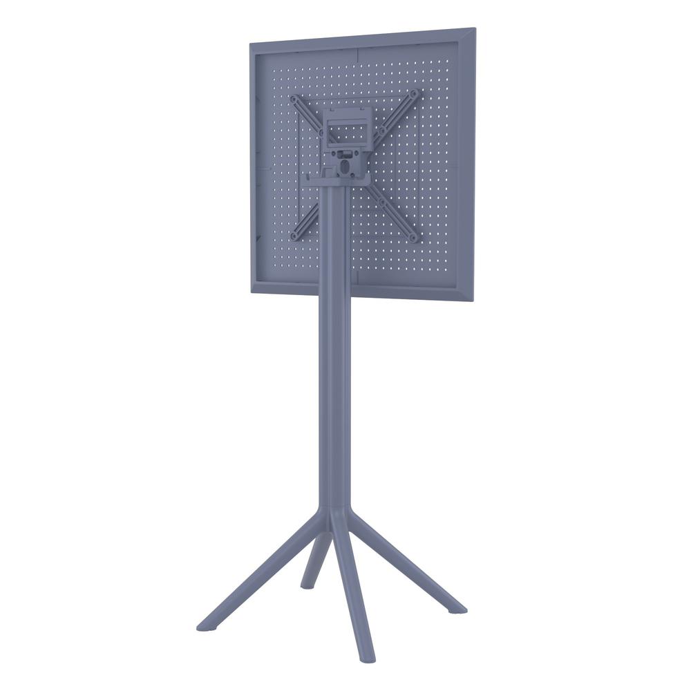 Sky Square Folding Bar Table 24 inch Dark Gray. Picture 6