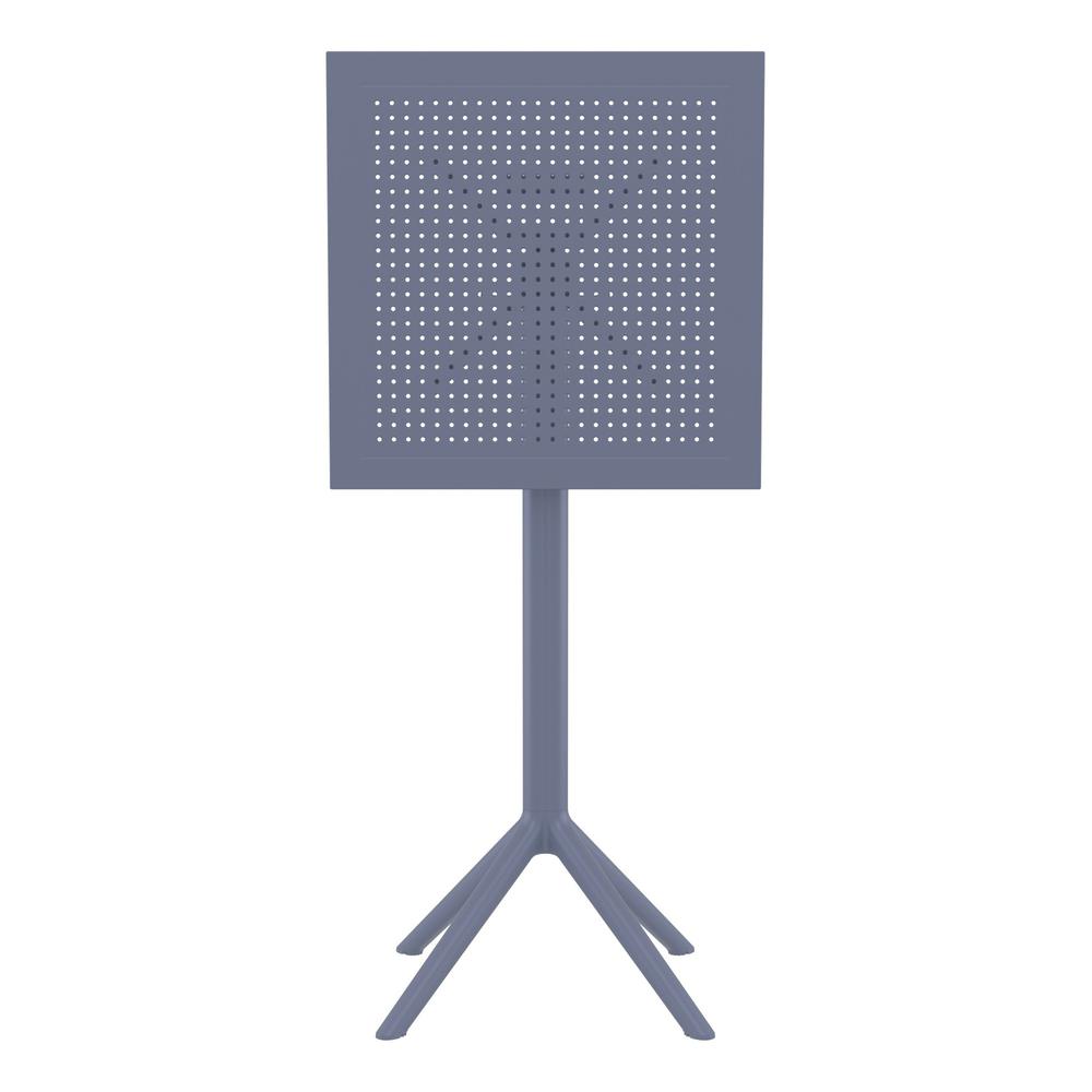 Sky Square Folding Bar Table 24 inch Dark Gray. Picture 7