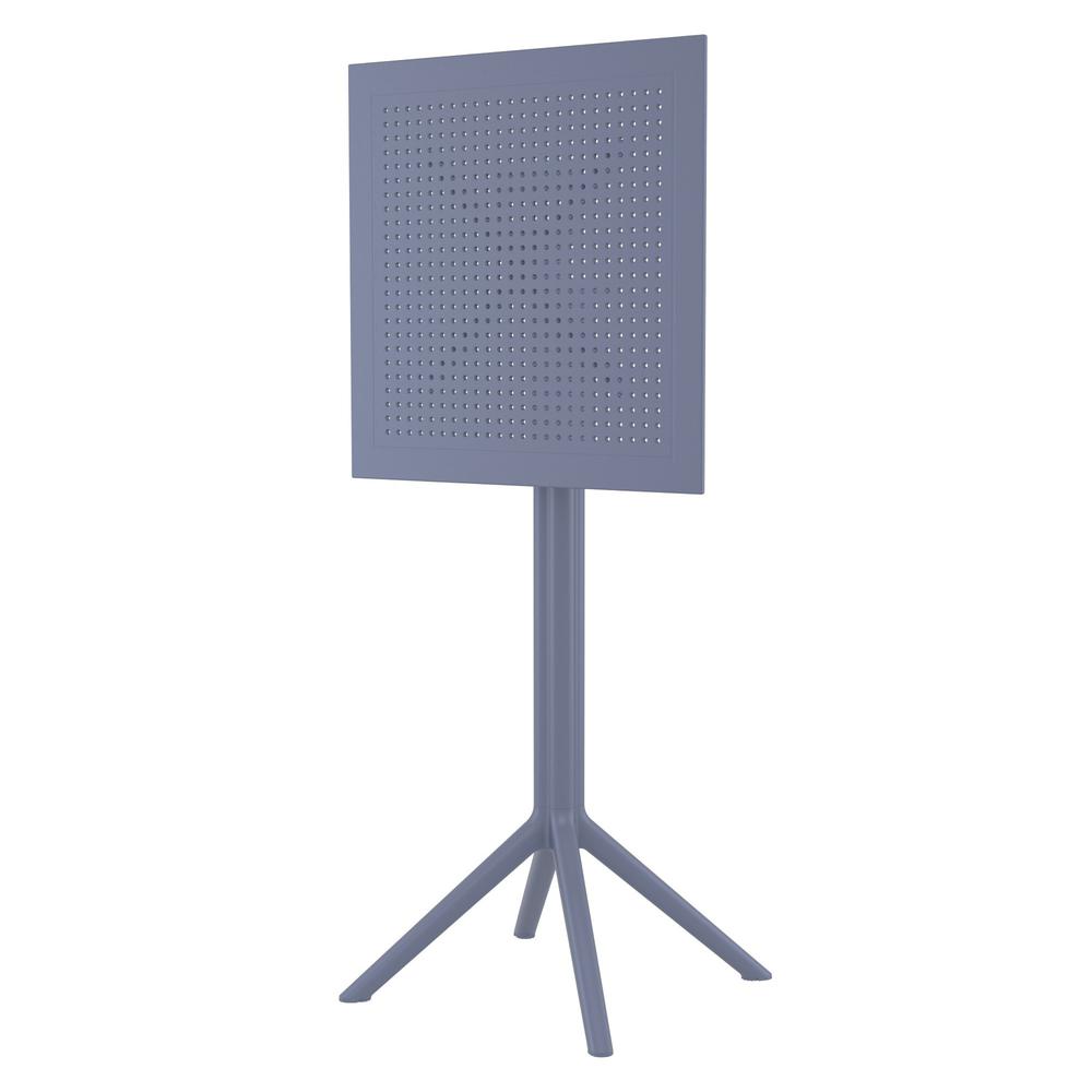 Sky Square Folding Bar Table 24 inch Dark Gray. Picture 8