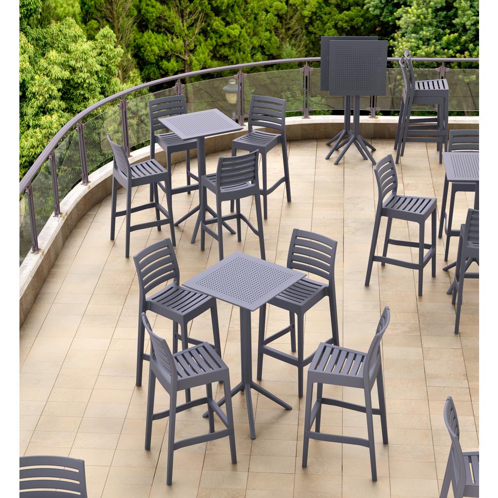 Sky Square Folding Bar Table 24 inch Dark Gray. Picture 10