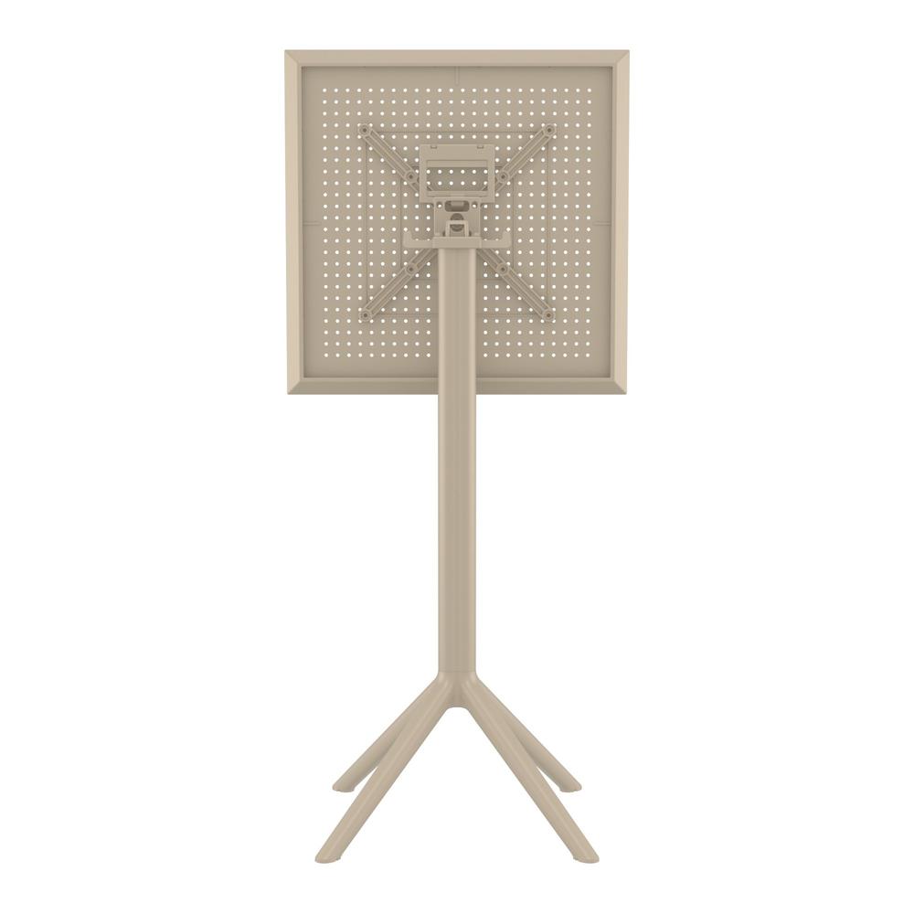 Sky Square Folding Bar Table 24 inch Taupe. Picture 4