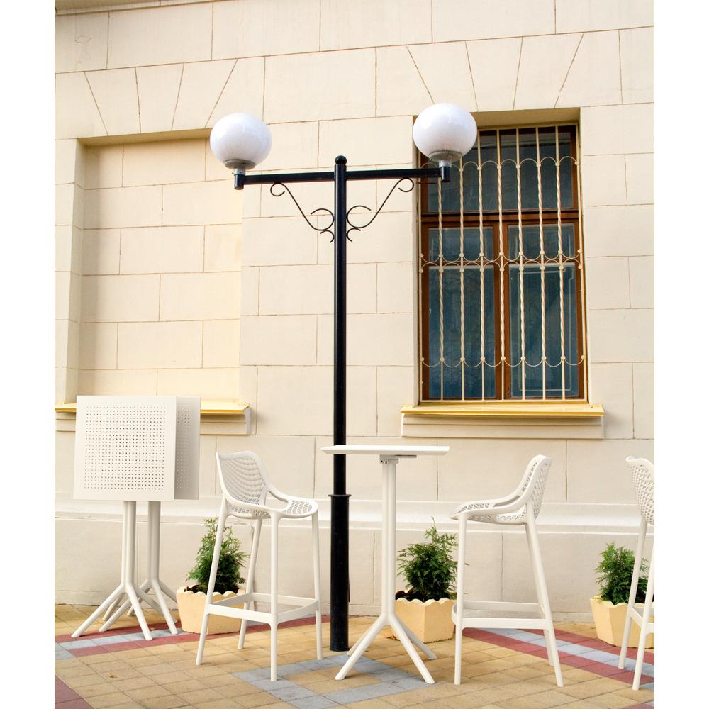 Sky Square Folding Bar Table 24 inch White. Picture 3