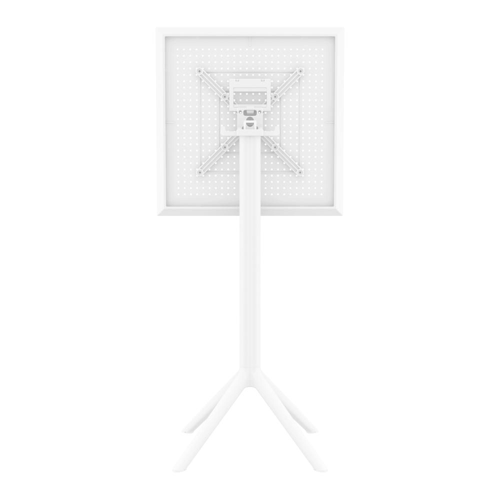 Sky Square Folding Bar Table 24 inch White. Picture 6
