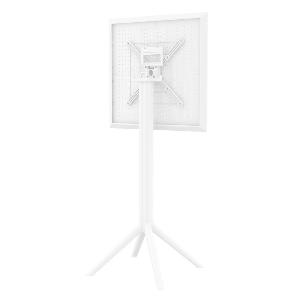 Sky Square Folding Bar Table 24 inch White. Picture 7