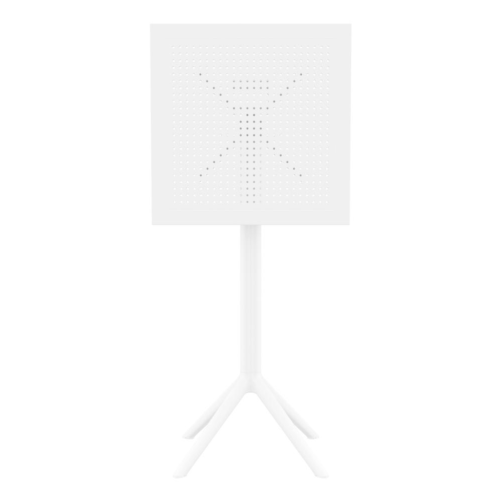 Sky Square Folding Bar Table 24 inch White. Picture 8