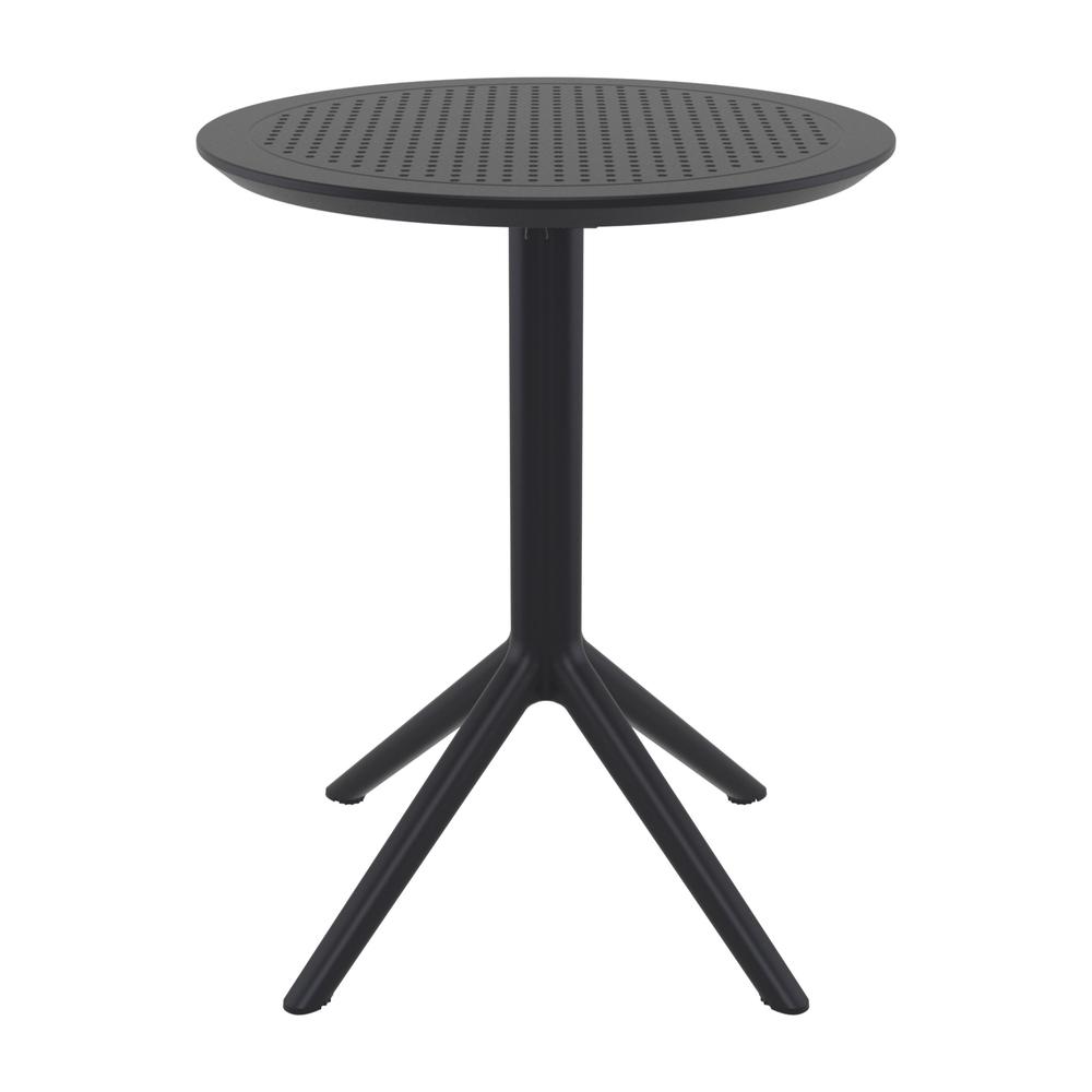 Sky Round Folding Table 24 inch Black. Picture 2