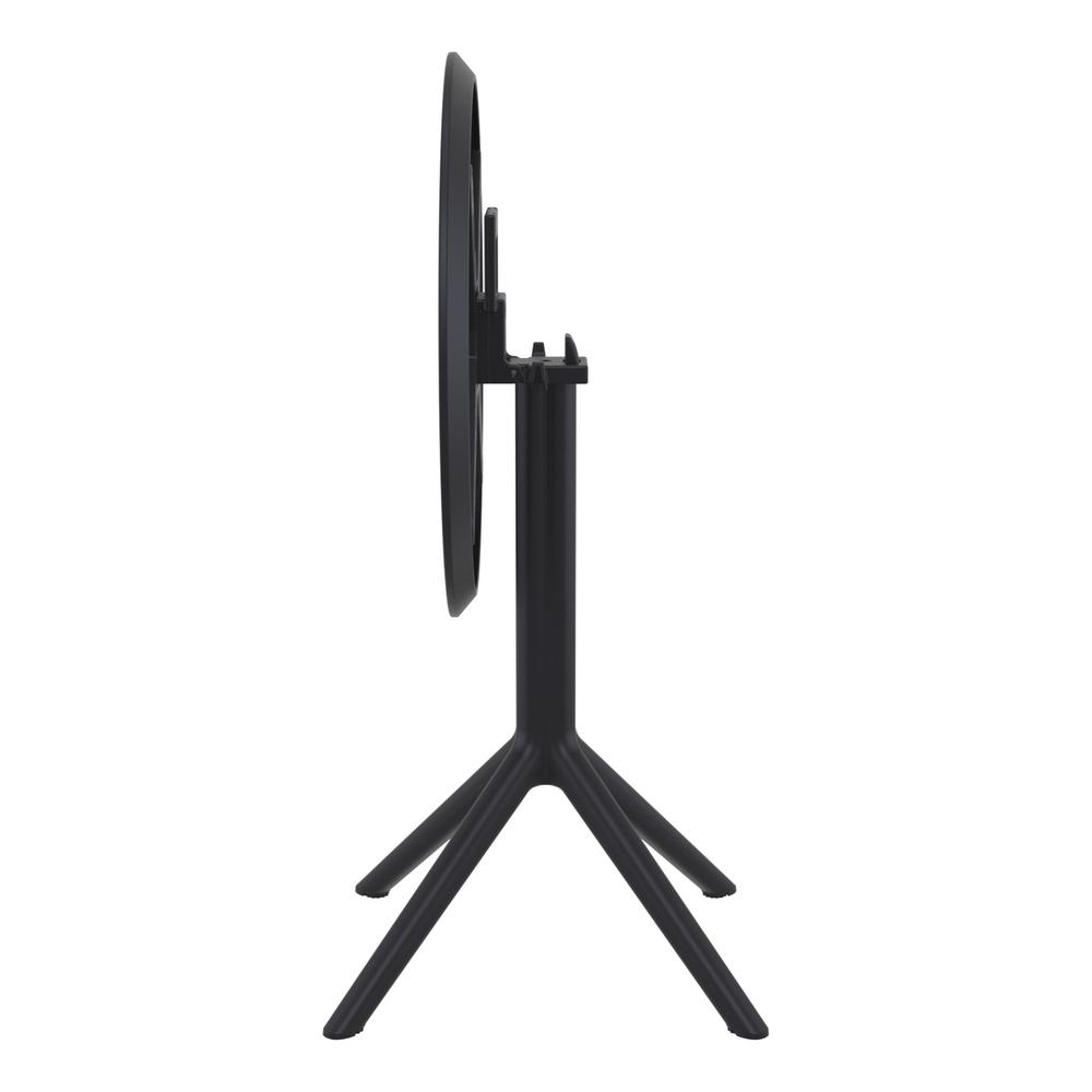 Sky Round Folding Table 24 inch Black. Picture 3