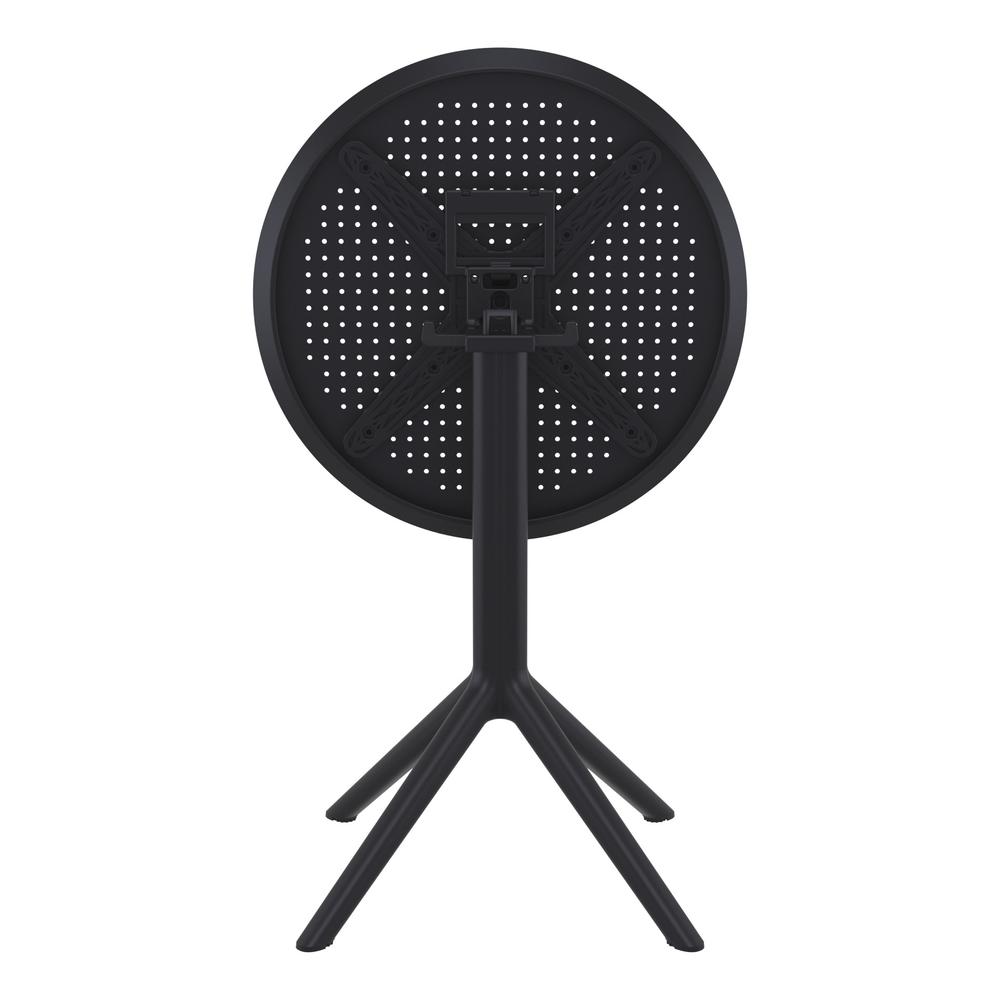 Sky Round Folding Table 24 inch Black. Picture 4
