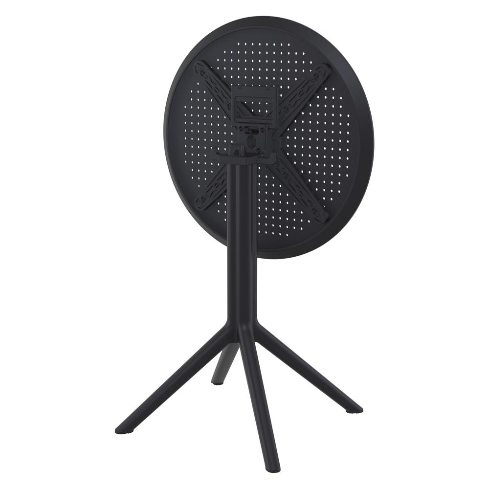 Sky Round Folding Table 24 inch Black. Picture 5