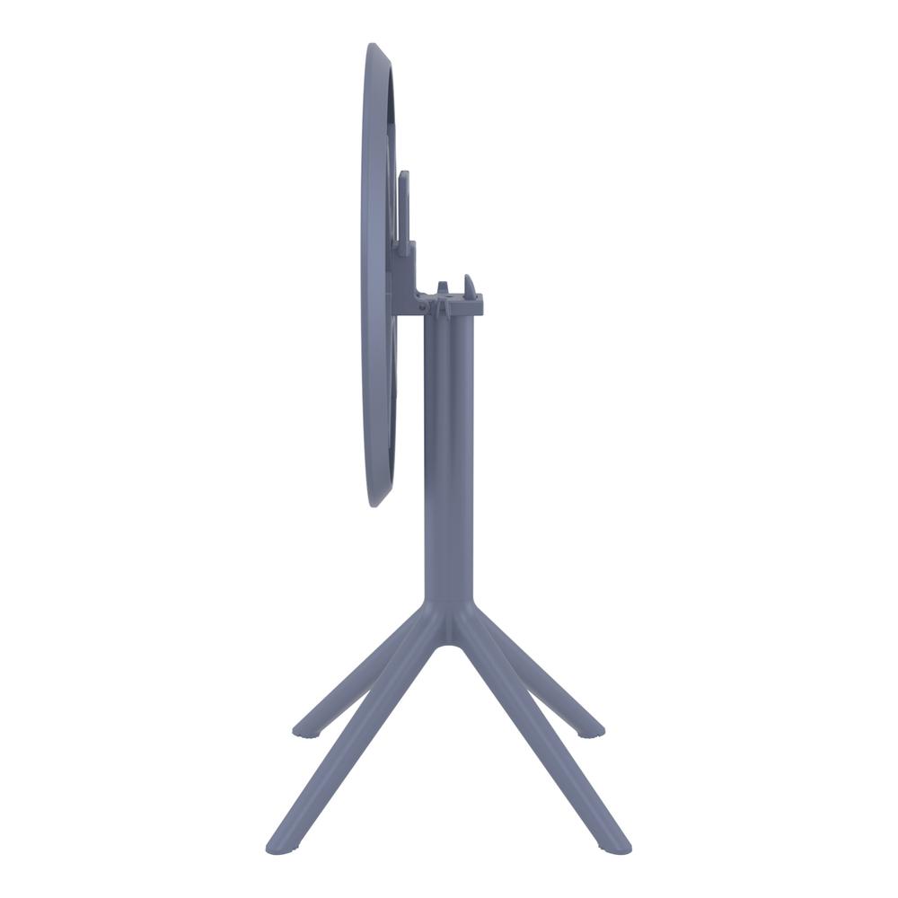 Sky Round Folding Table 24 inch Dark Gray. Picture 3