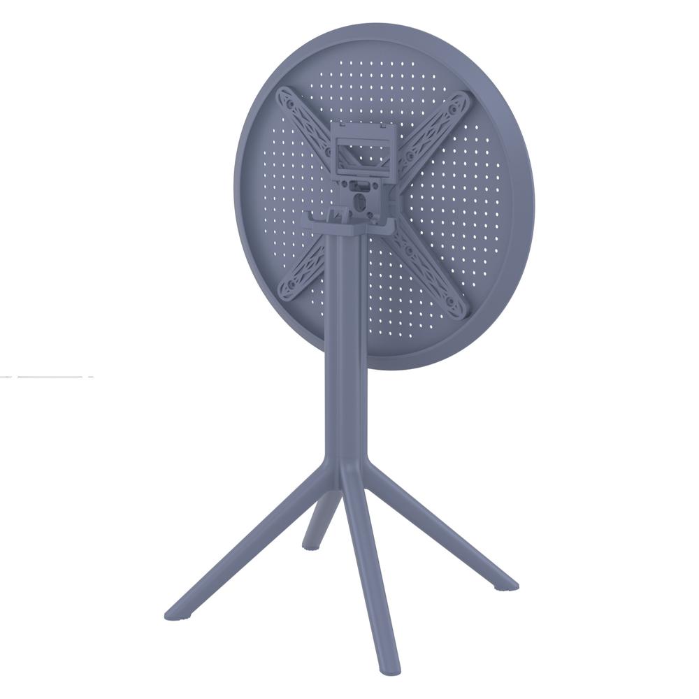 Sky Round Folding Table 24 inch Dark Gray. Picture 5