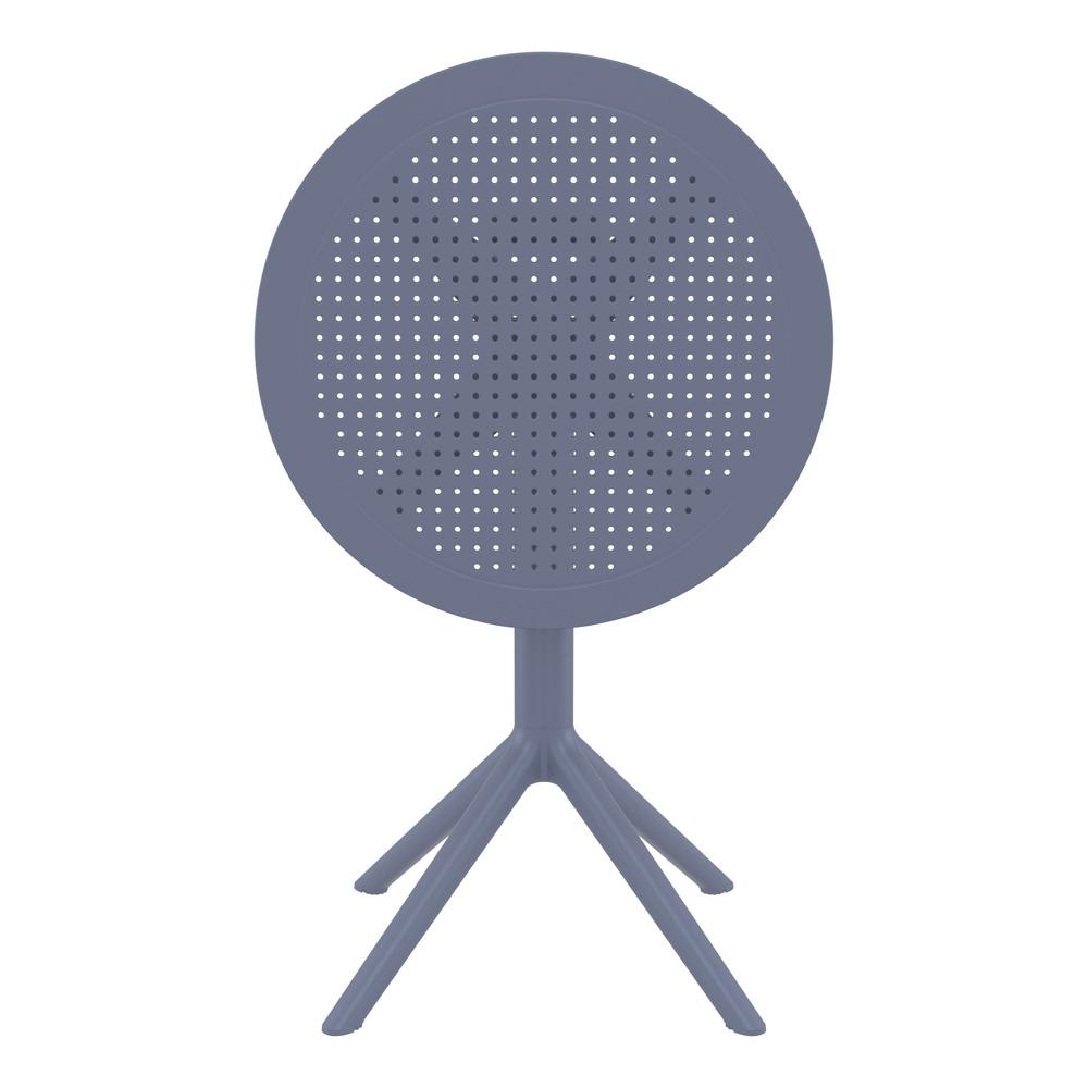 Sky Round Folding Table 24 inch Dark Gray. Picture 6