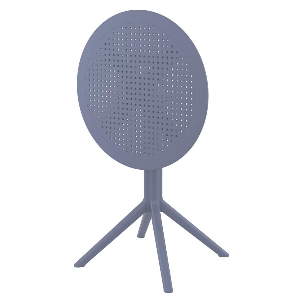 Sky Round Folding Table 24 inch Dark Gray. Picture 7