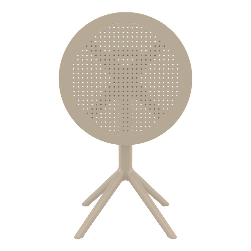 Sky Round Folding Table 24 inch Taupe. Picture 6