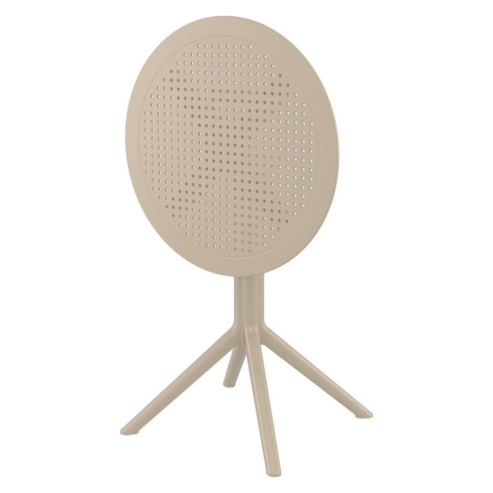 Sky Round Folding Table 24 inch Taupe. Picture 7