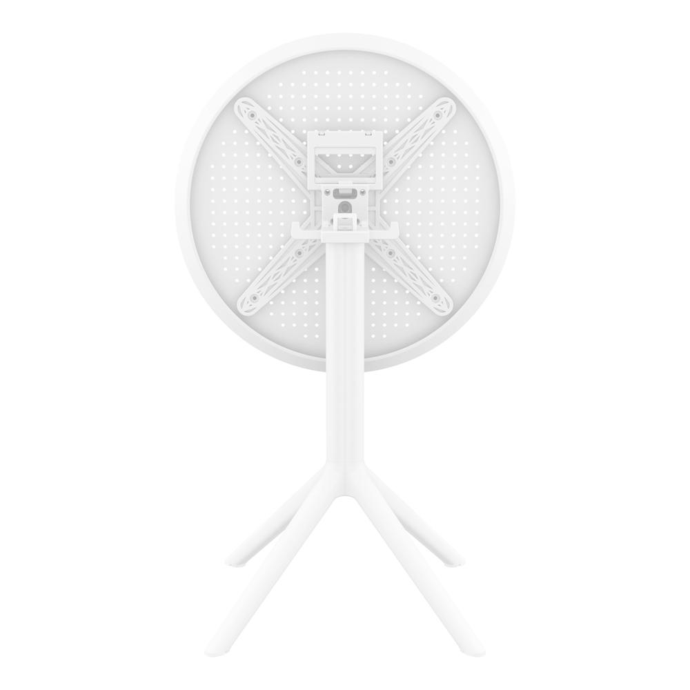 Sky Round Folding Table 24 inch White. Picture 4
