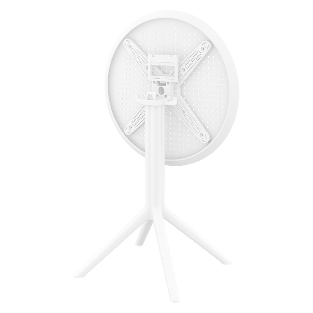 Sky Round Folding Table 24 inch White. Picture 5