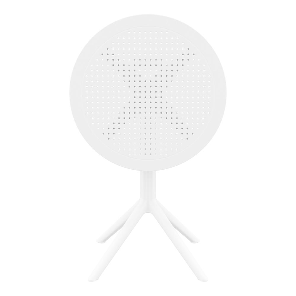 Sky Round Folding Table 24 inch White. Picture 6
