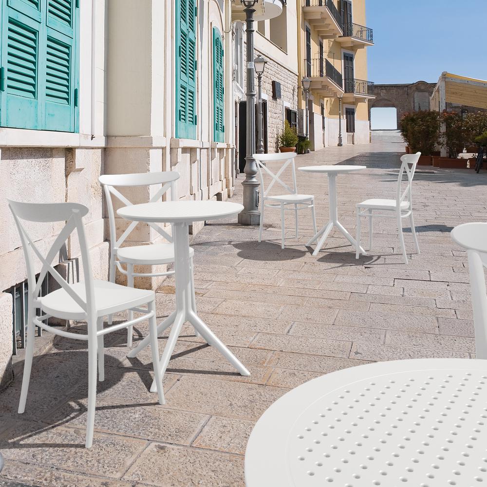 Sky Round Folding Table 24 inch White. Picture 8