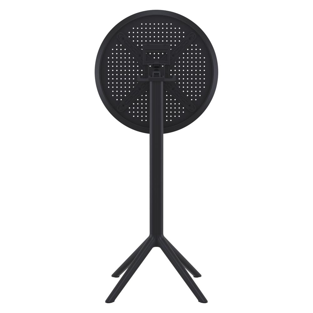 Sky Round Folding Bar Table 24 inch Black. Picture 4