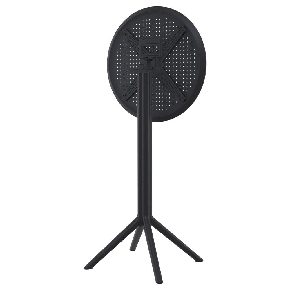 Sky Round Folding Bar Table 24 inch Black. Picture 5