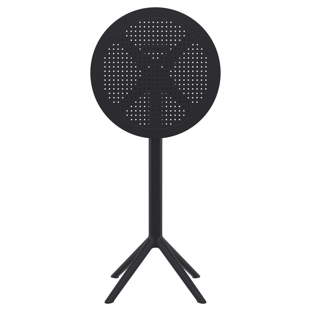 Sky Round Folding Bar Table 24 inch Black. Picture 6