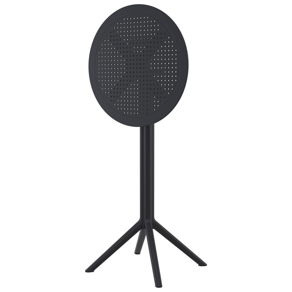 Sky Round Folding Bar Table 24 inch Black. Picture 7