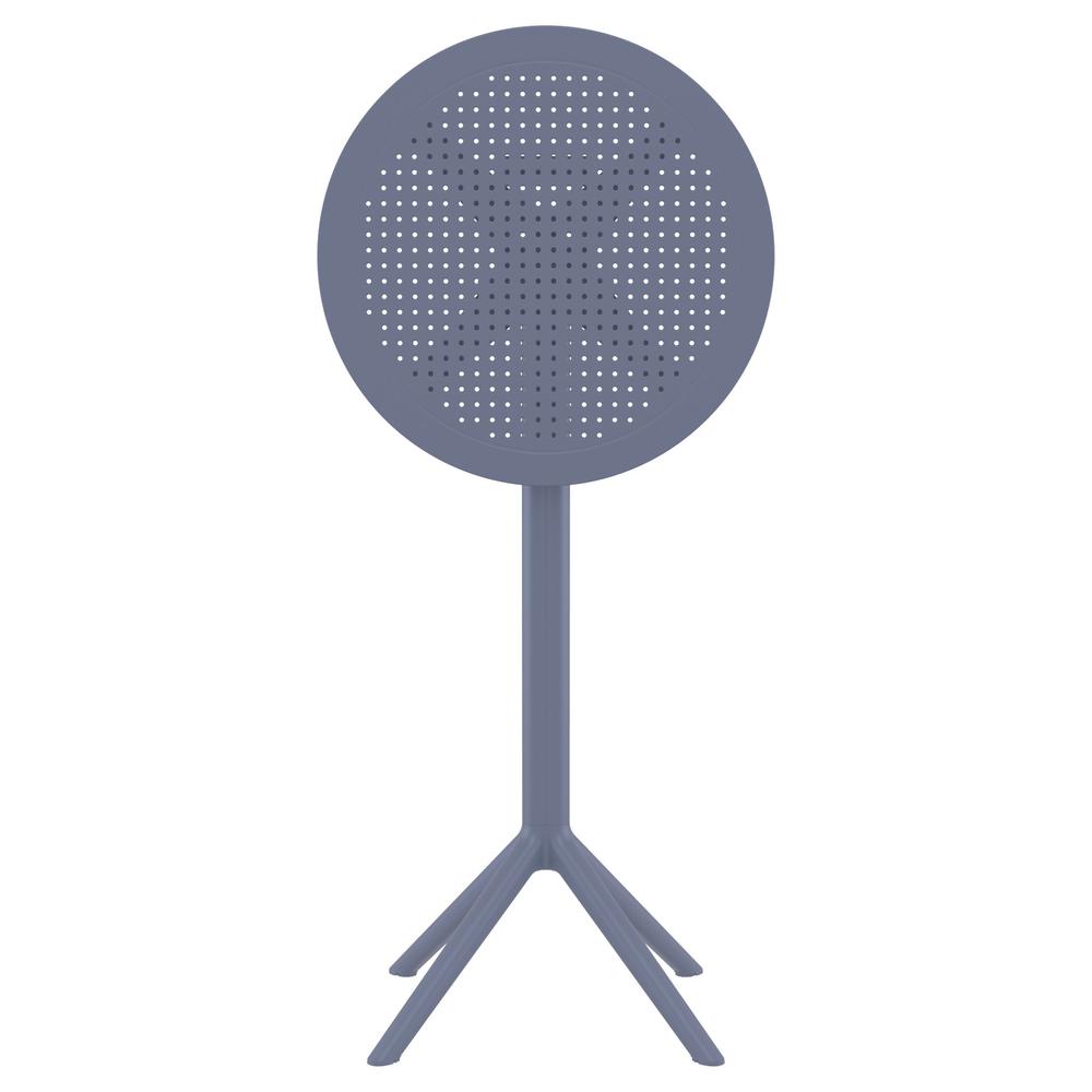 Sky Round Folding Bar Table 24 inch Dark Gray. Picture 6
