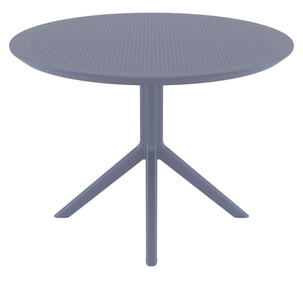Sky Round Folding Table 42 inch Dark Gray. Picture 3