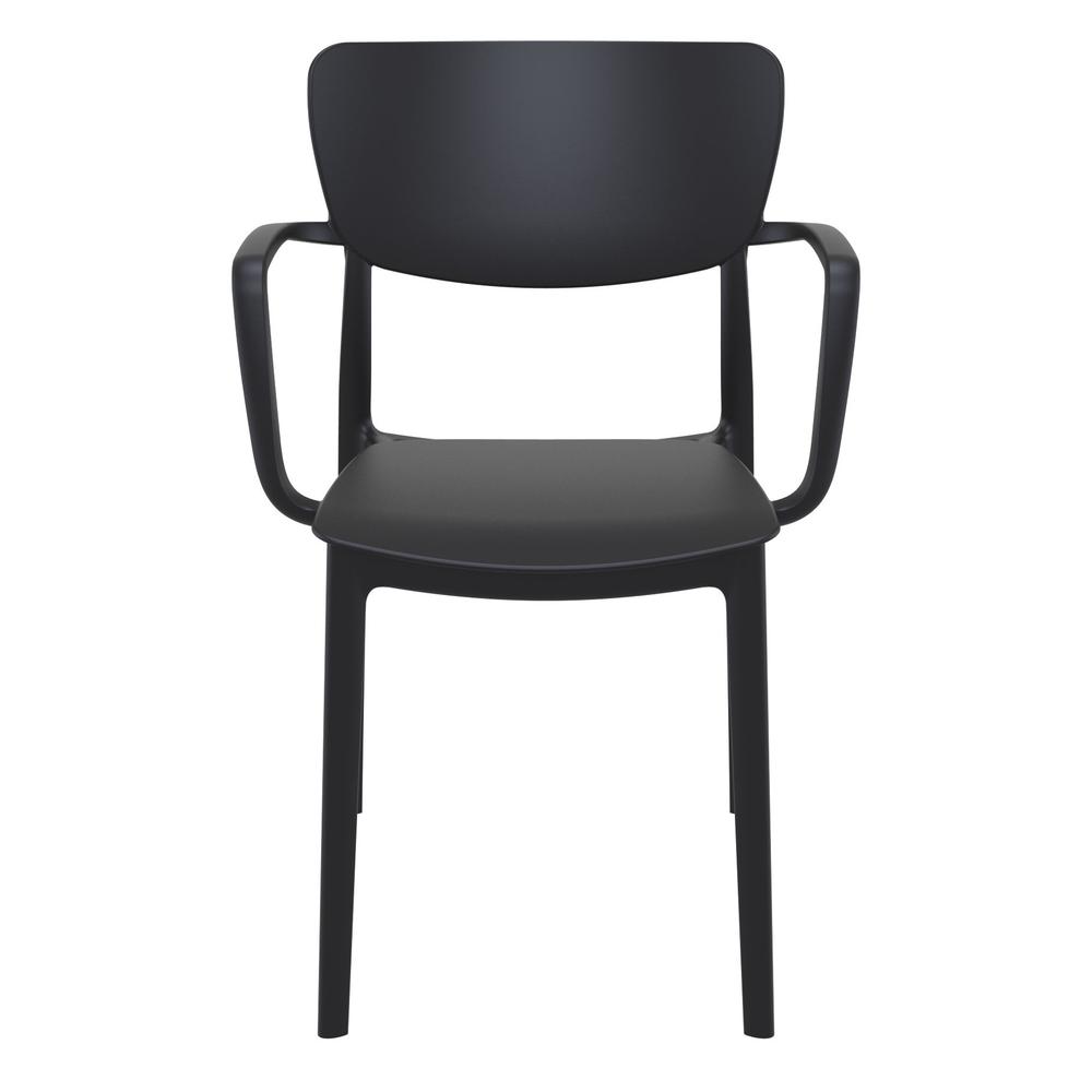 Lisa Outdoor Dining Arm Chair Black, Set of 2. Picture 3