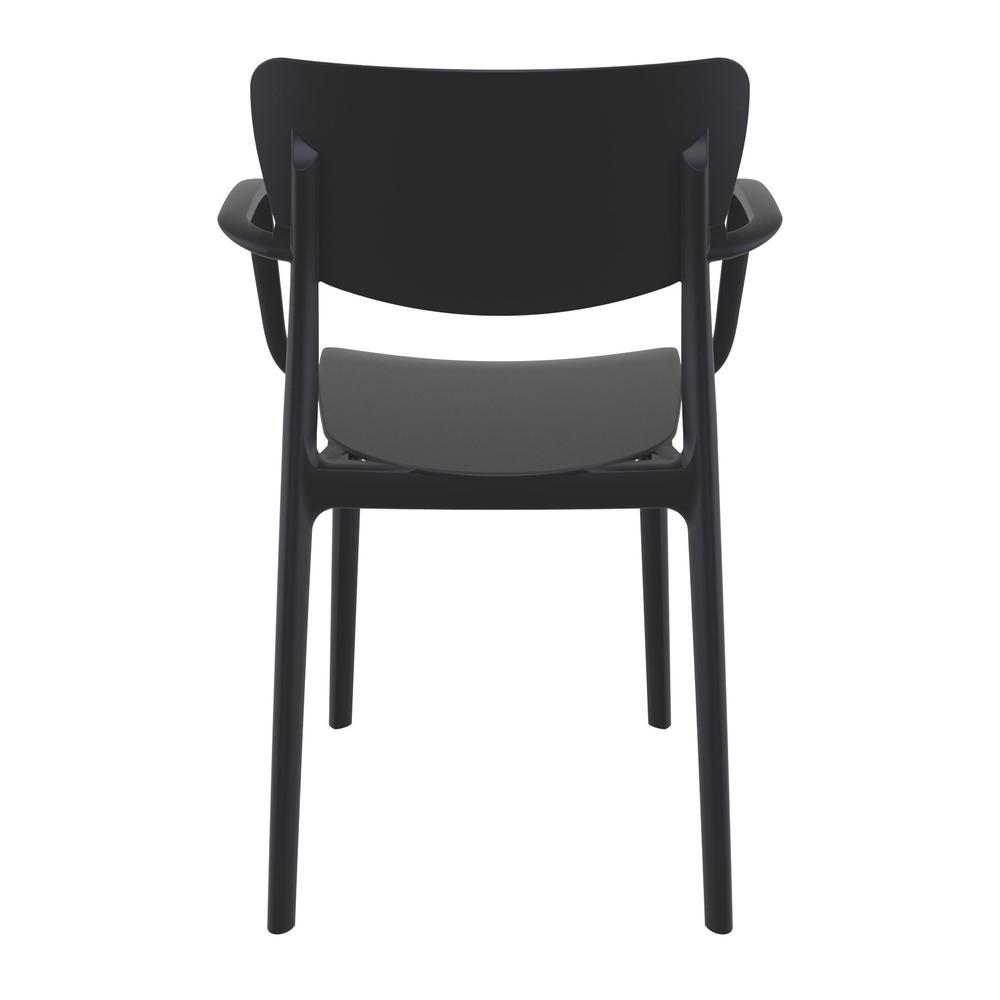Lisa Outdoor Dining Arm Chair Black, Set of 2. Picture 5