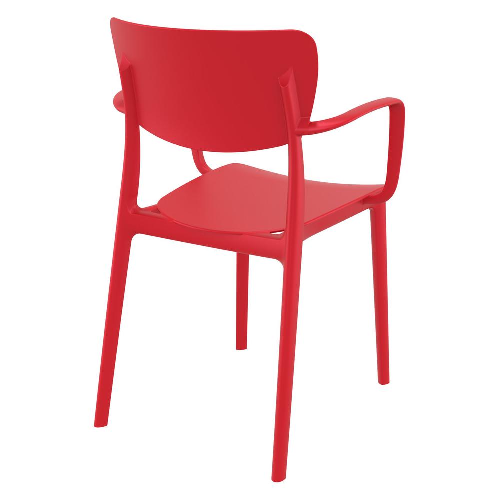 Lisa Outdoor Dining Arm Chair Red, Set of 2. Picture 2