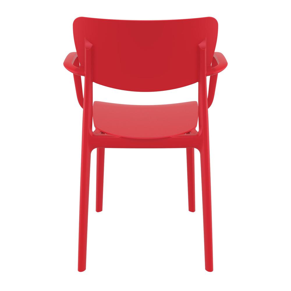 Lisa Outdoor Dining Arm Chair Red, Set of 2. Picture 5