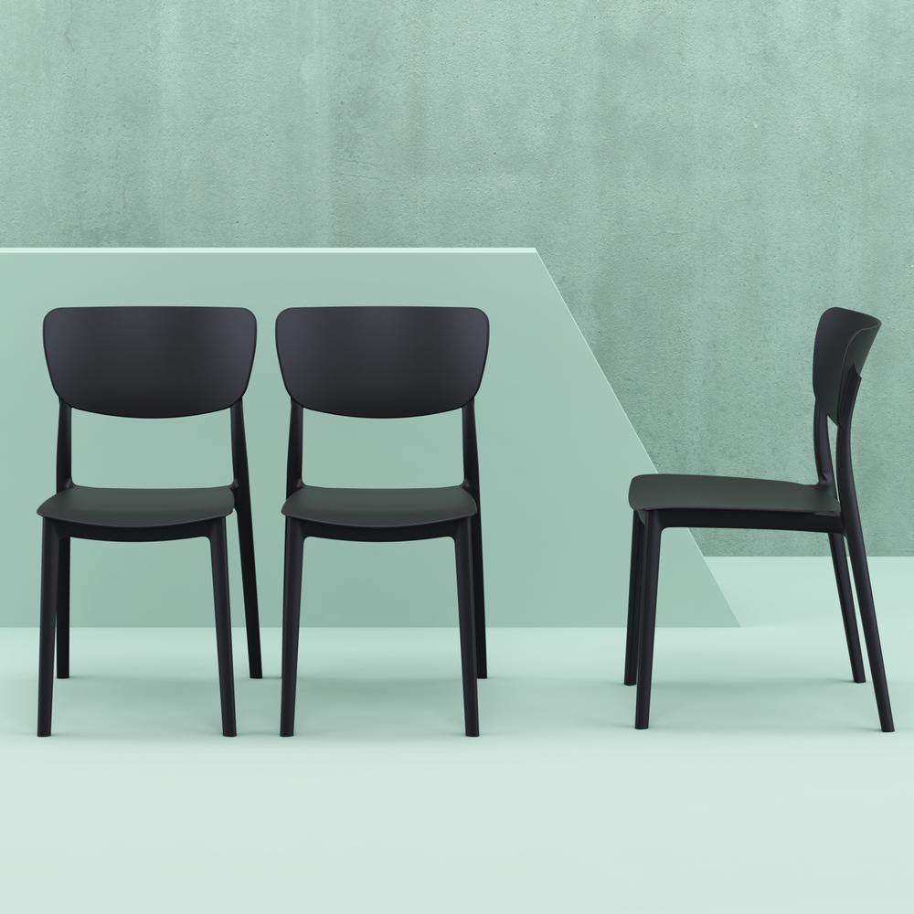 Monna Outdoor Dining Chair Black, Set of 2. Picture 2