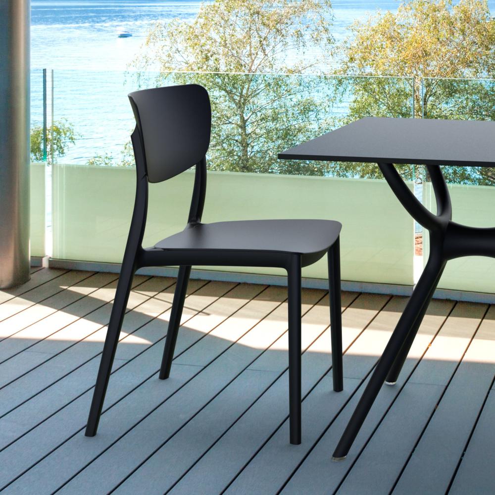Monna Outdoor Dining Chair Black, Set of 2. Picture 8